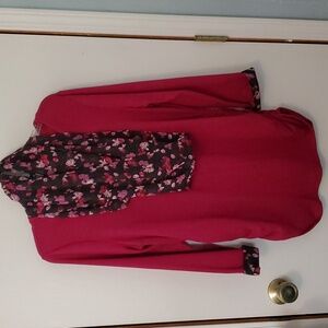 ELLE LONG SLEEVE LIGHTWEIGHT LARGE TOP WITH MATCHING SCARVE